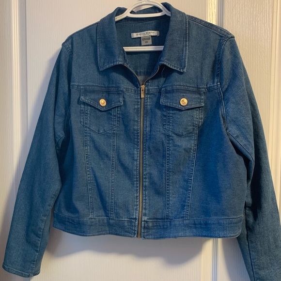 Bianca Nygard 2X Cropped Jean Jacket - Picture 1 of 7
